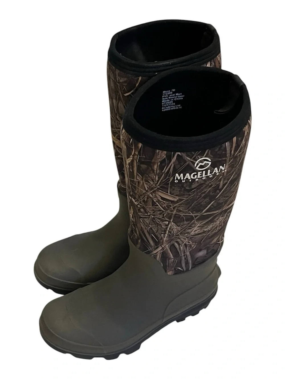 Magellan Outdoors Men's Mossy Oak Camo and Olive Green Waterproof Boots